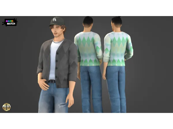 Maxis Match LEON SET JACKET by ModCo Studios - The Sims 4 Custom Content
