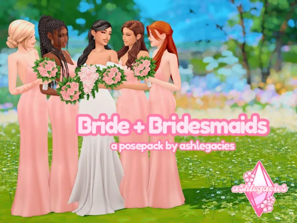 Maxis Match Bride Bridesmaids - The Sims 4 Custom Content
