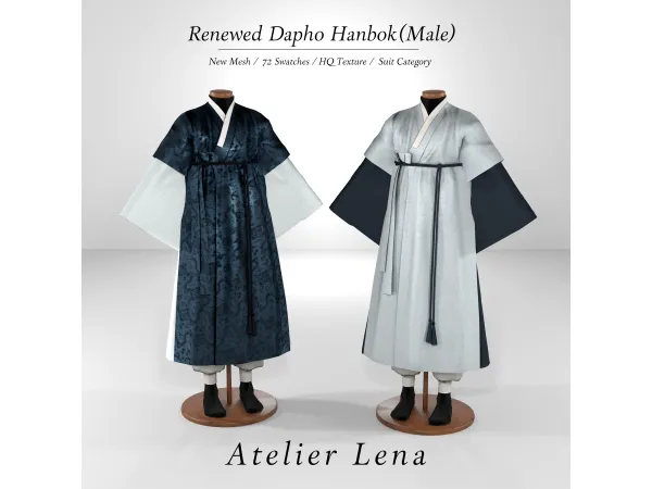 Mix [Atelier Lena] Renewed Dapho Hanbok - The Sims 4 Custom Content