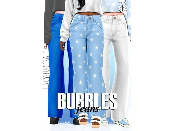 Maxis Match BUBBLES JEANS DOWNLOAD - The Sims 4 Custom Content