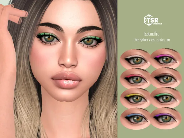 Maxis Match IMF Chels Eyeliner N328 by IzzieMcFire - The Sims 4 Custom Content