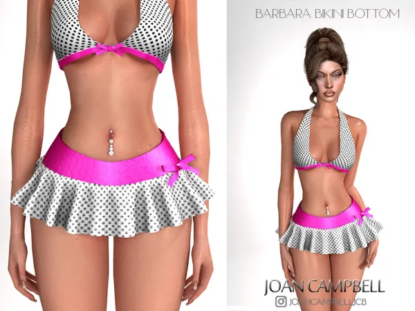 Alpha BARBARA BIKINI BOTTOM by Joan_Campbell_Beauty_ - The Sims 4 Custom Content