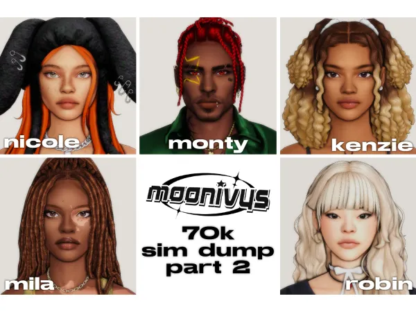 Maxis Match 70k sim dump part 2 by moonivys - The Sims 4 Custom Content