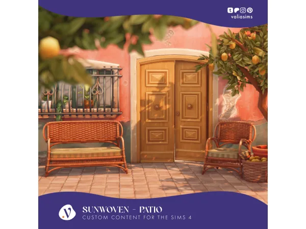 Maxis Match Sunwoven Patio by valiasims - The Sims 4 Custom Content