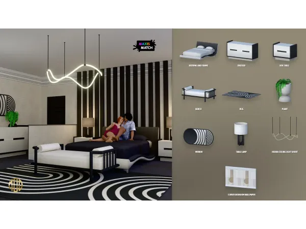 Curves Modern Bedroom Part 1 By Modco Studios