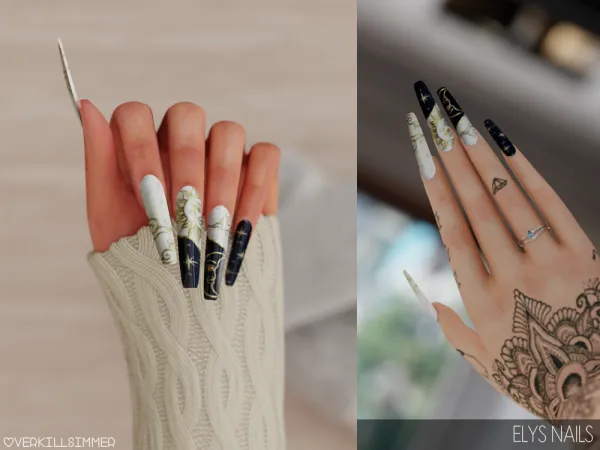 Alpha Elys nails - The Sims 4 Custom Content