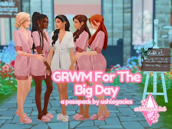 Maxis Match GRWM For The Big Day Posepack - The Sims 4 Custom Content