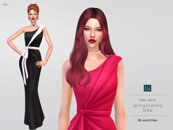 Maxis Match March 2023 Spring Evening Gown - The Sims 4 Custom Content