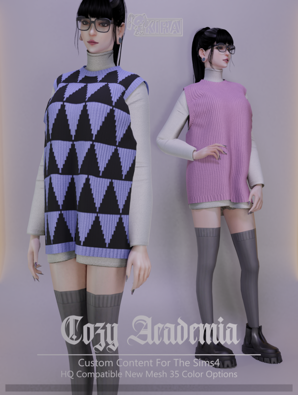 Alpha Cozy Academia by kira_s4 - The Sims 4 Custom Content