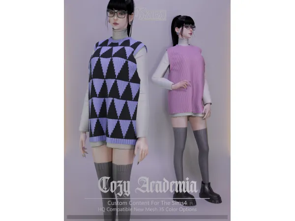 Alpha Cozy Academia by KIRA_S4 - The Sims 4 Custom Content