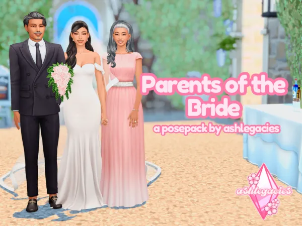 Maxis Match Parents of The Bride Posepack - The Sims 4 Custom Content