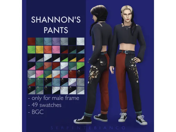 Maxis Match Shannon's pants by SERPENTEBIANCO - The Sims 4 Custom Content