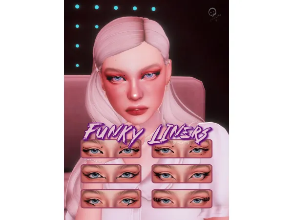 Mix funky liners by gruesims - The Sims 4 Custom Content