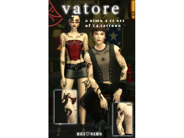 Mix vatore by reiheartssims - The Sims 4 Custom Content