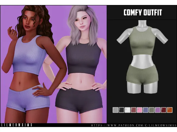 Maxis Match Comfy Sleep Outfit - The Sims 4 Custom Content