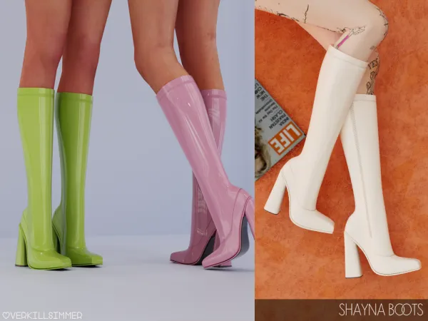 Alpha Shayna boots - The Sims 4 Custom Content