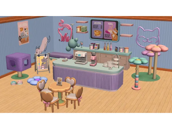 Sims 2 Maxis Match Sets CC: jacky93sims | My Purrfect Cat Cafe 5 Set - for The Sims 2