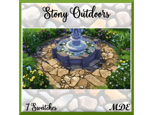 Maxis Match Stony Outdoors Terrain Set by MDE - The Sims 4 Custom Content