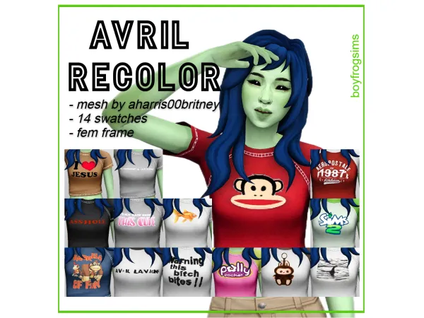 Maxis Match avril recolours by Boyfrogsims - The Sims 4 Custom Content
