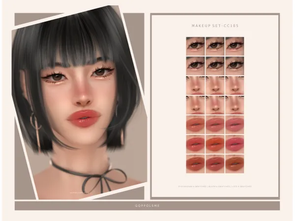 Alpha GPME GOLD MAKEUP SET CC105 by goppolsme - The Sims 4 Custom Content