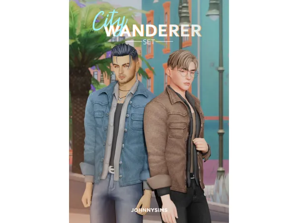 Maxis Match City Wanderer Set by johnnysims - The Sims 4 Custom Content