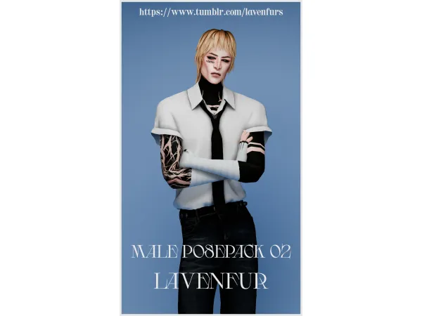 Mix LAVENFUR MALE POSEPACK 02 - The Sims 4 Custom Content