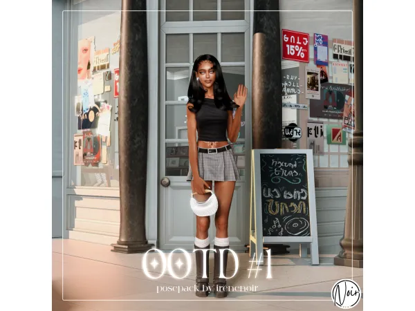 Mix OOTD posepack 1 by irenenoirr - The Sims 4 Custom Content