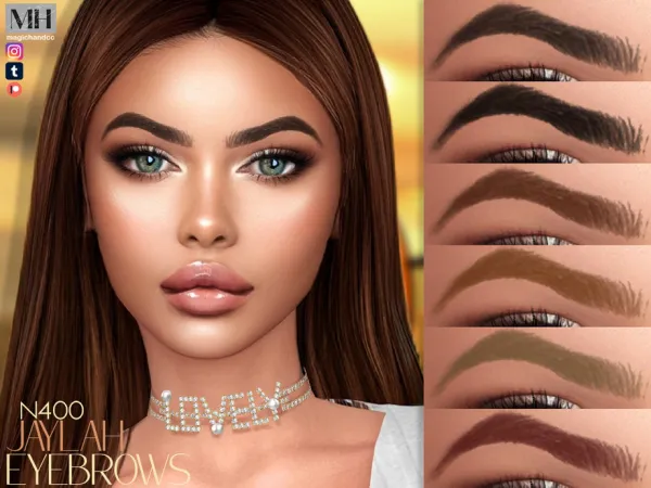 Alpha Jaylah Eyebrows N400 - The Sims 4 Custom Content