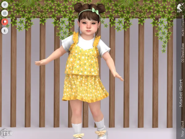 Maxis Match Madel Skirt Toddler by KaTPurpura - The Sims 4 Custom Content