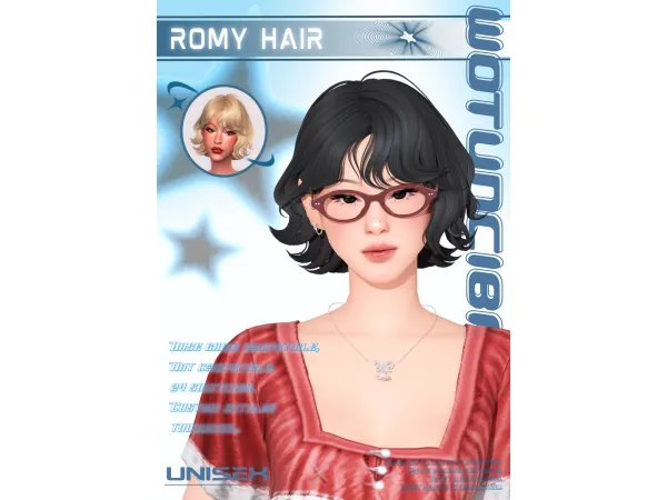 Maxis Match Romy Hair by Wotunciba - The Sims 4 Custom Content