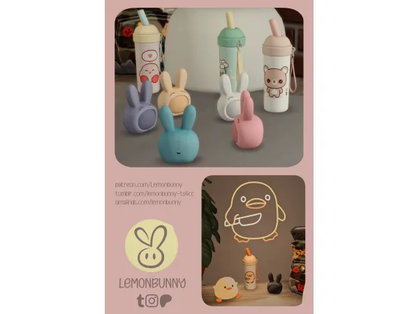 Alpha Set Rikku u2013 Lighting Radio Decor byLemonbunny - The Sims 4 Custom Content