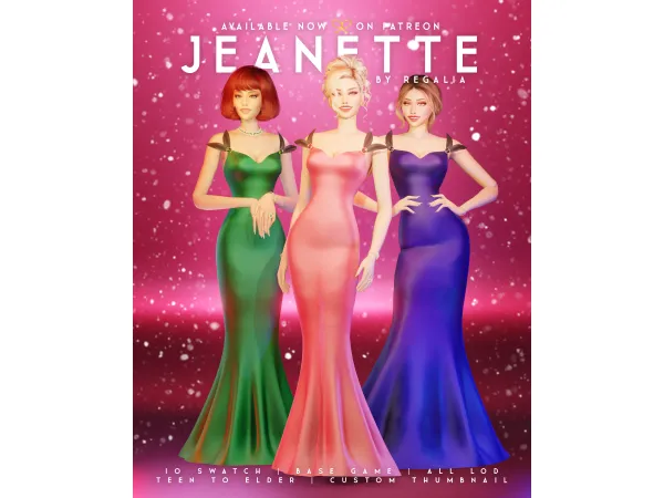 Mix JEANETTE by simsregalia - The Sims 4 Custom Content