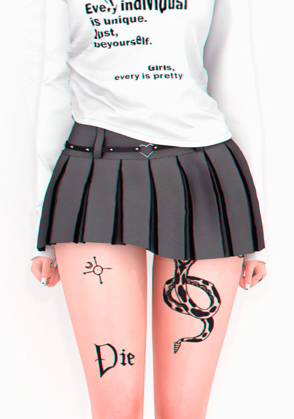 Alpha Untouchable Pleated Skirt by plbsims - The Sims 4 Custom Content