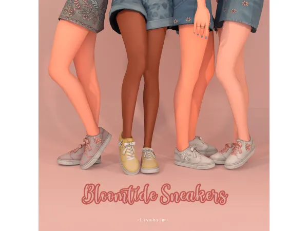 Mix Bloomtide Collection Sneakers by Liyahsim - The Sims 4 Custom Content