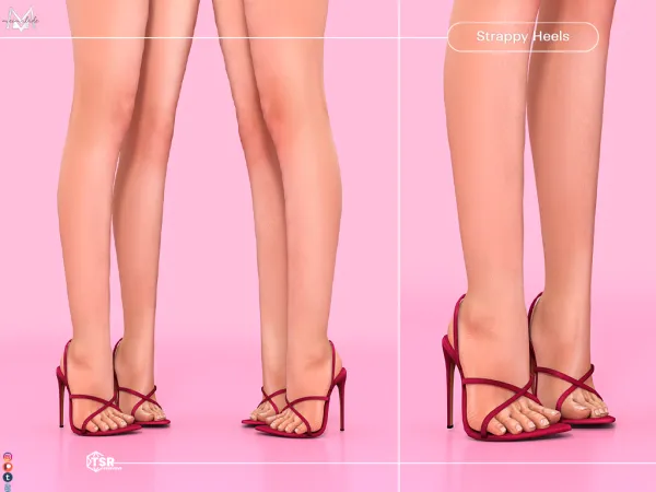 Alpha Strappy Heels S558 - The Sims 4 Custom Content