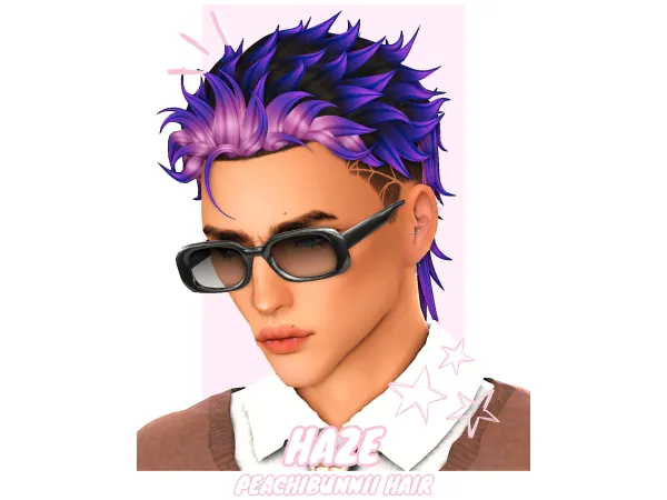 Maxis Match Haze Hair by Peachibunnii - The Sims 4 Custom Content