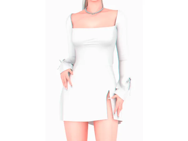 Alpha Swipe Dress - The Sims 4 Custom Content