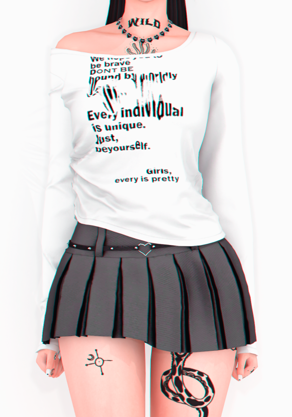 Alpha Untouchable T Shirt by plbsims - The Sims 4 Custom Content