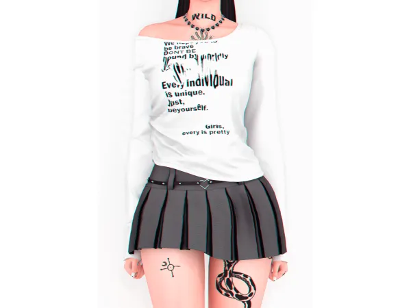 Alpha Untouchable T Shirt - The Sims 4 Custom Content