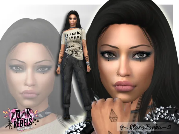 Alpha PUNK REBELS Harper Bishop by starafanka - The Sims 4 Custom Content