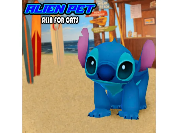 Alpha Alien pet skin by Jochi - The Sims 4 Custom Content