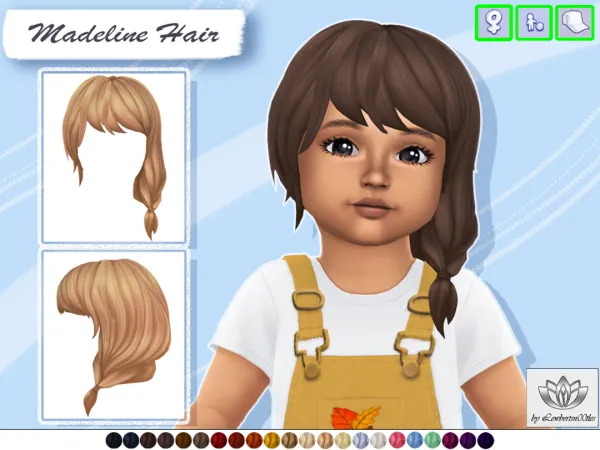 Maxis Match Madeline Hair by LewbertSn00tles - The Sims 4 Custom Content
