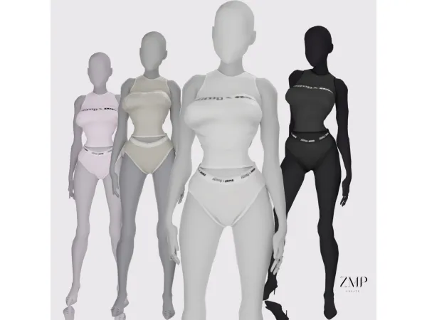 Maxis Match ZiimpXSkim Panties Top - The Sims 4 Custom Content