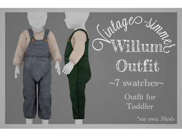 Alpha Willum Outfit simmer by vintage - The Sims 4 Custom Content