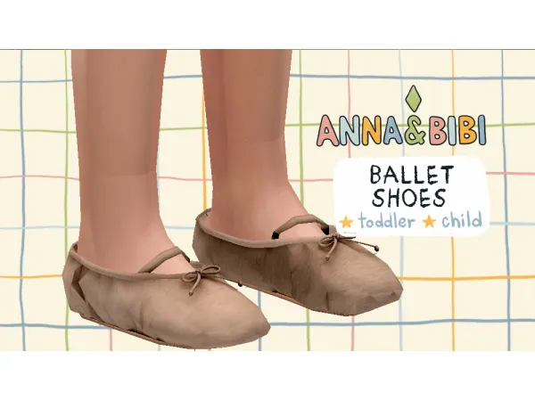 Maxis Match Ballet shoes_Toddler and child [AnnaBibi] - The Sims 4 Custom Content