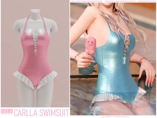 Alpha Carlla Swimsuit - The Sims 4 Custom Content