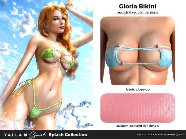Alpha YALLA Gloria Bikini Sample - The Sims 4 Custom Content