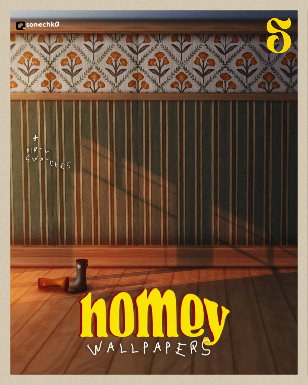Maxis Match HOMEY WALLPAPERS by simsfinds - The Sims 4 Custom Content