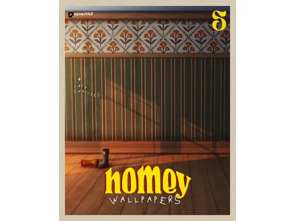 Maxis Match HOMEY WALLPAPERS by sonechk0 - The Sims 4 Custom Content