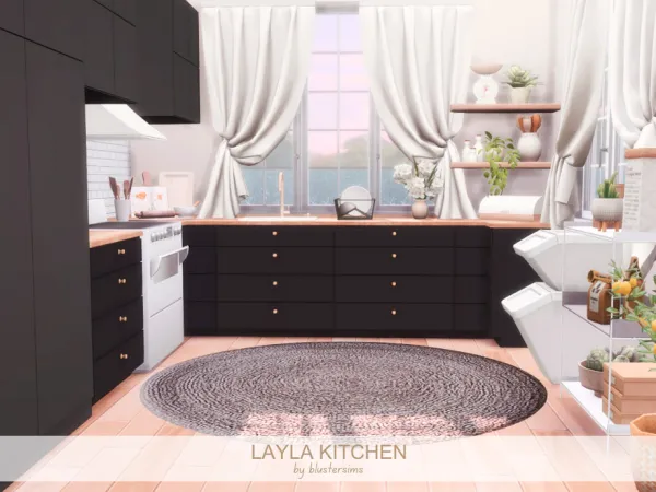 Alpha Layla kitchen by BlusterSims - The Sims 4 Custom Content